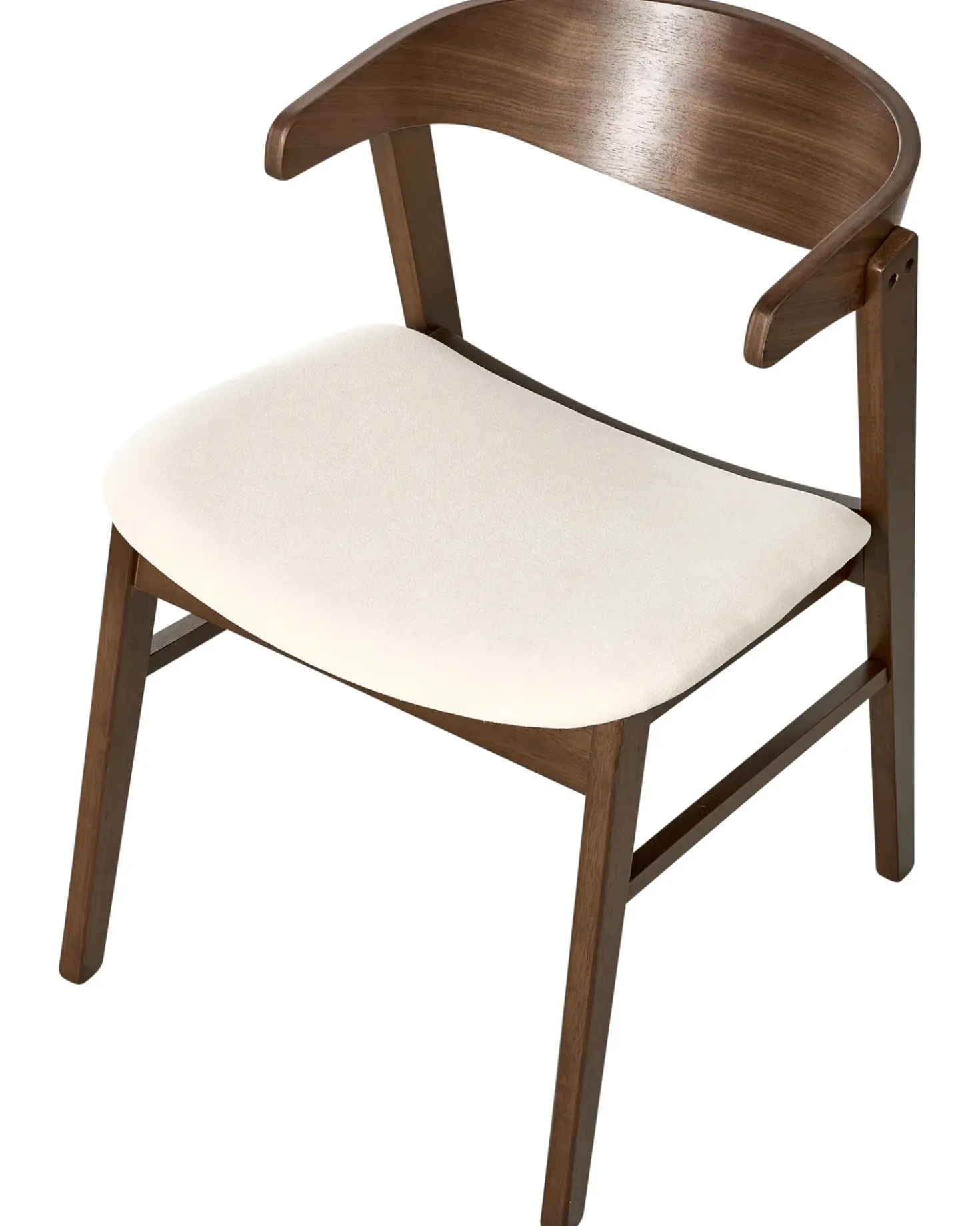 Set di 2 sedie da pranzo LILLY Tessuto Marrone/Bianco Sporco