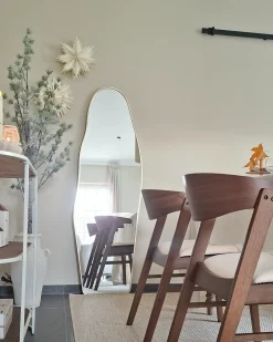Set di 2 sedie da pranzo LILLY Tessuto Marrone/Bianco Sporco