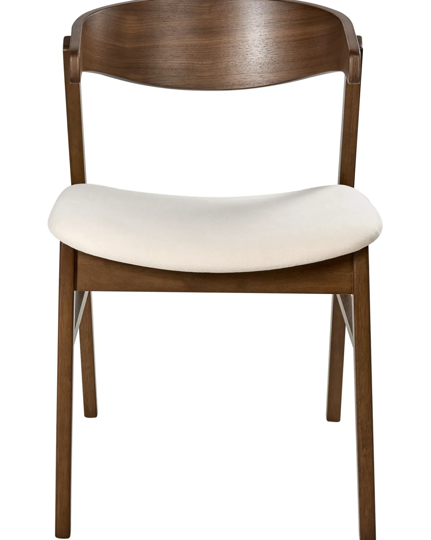 Set di 2 sedie da pranzo LILLY Tessuto Marrone/Bianco Sporco