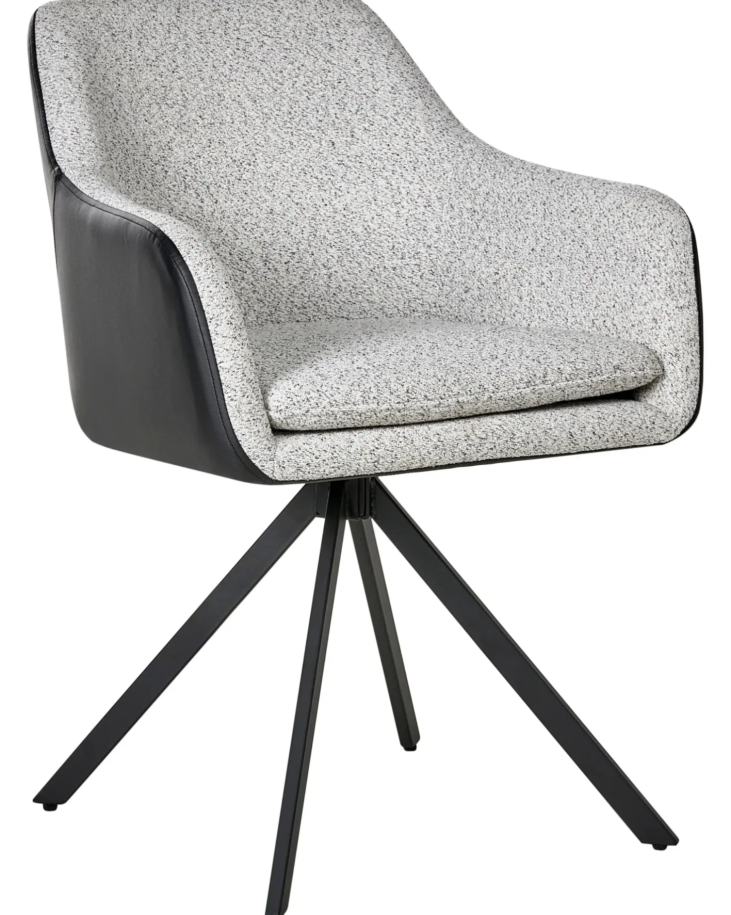 Set di 2 sedie da pranzo LITHIA Tessuto Nero/Bianco