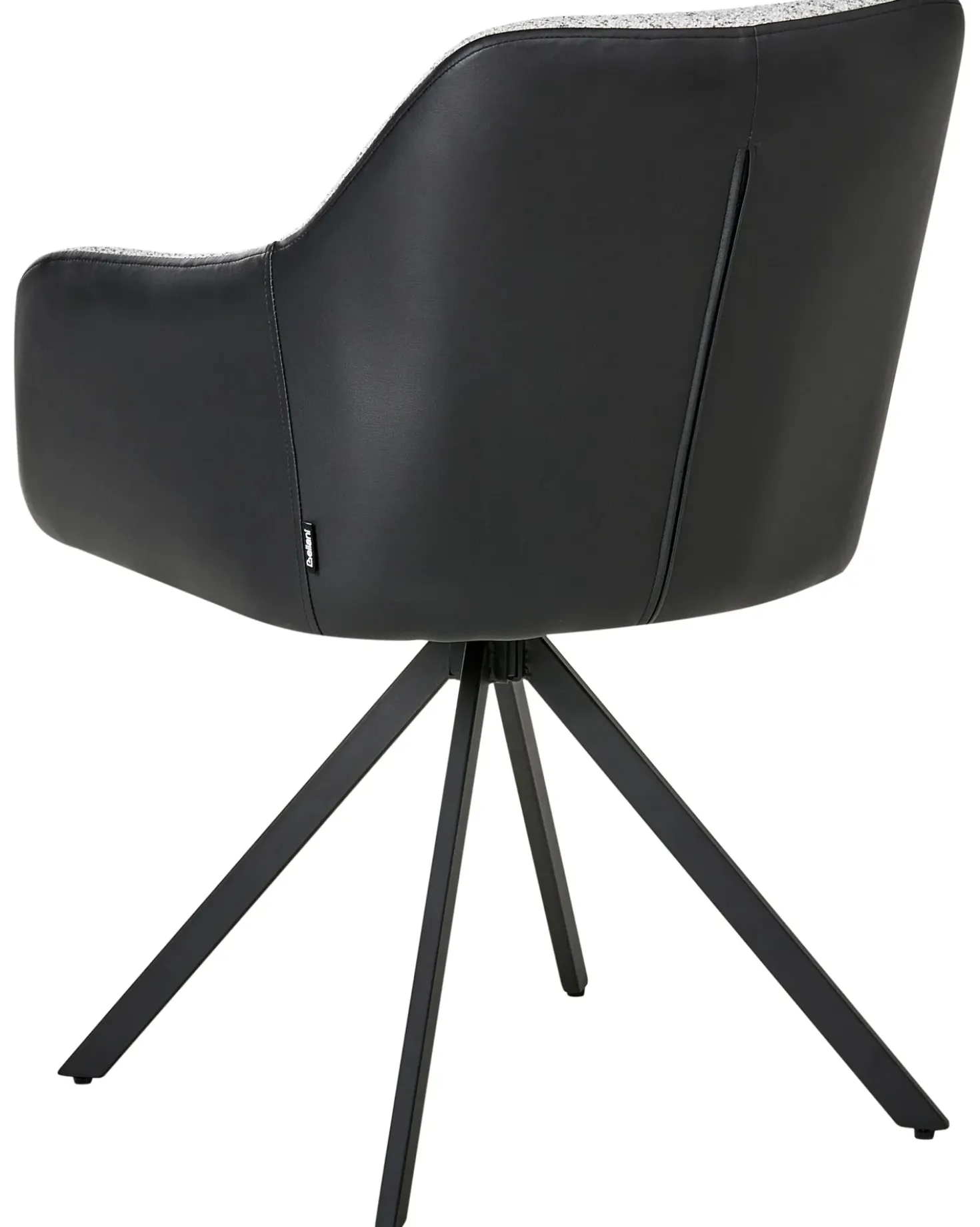 Set di 2 sedie da pranzo LITHIA Tessuto Nero/Bianco