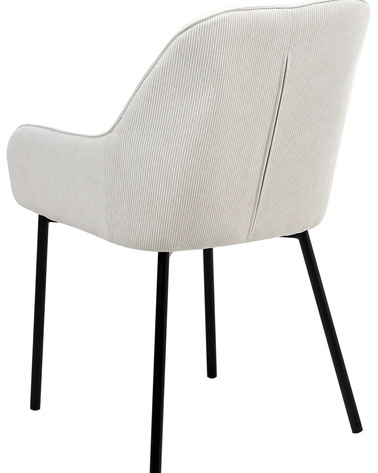 Set di 2 sedie da pranzo LOVERNA Velluto a coste Bianco sporco