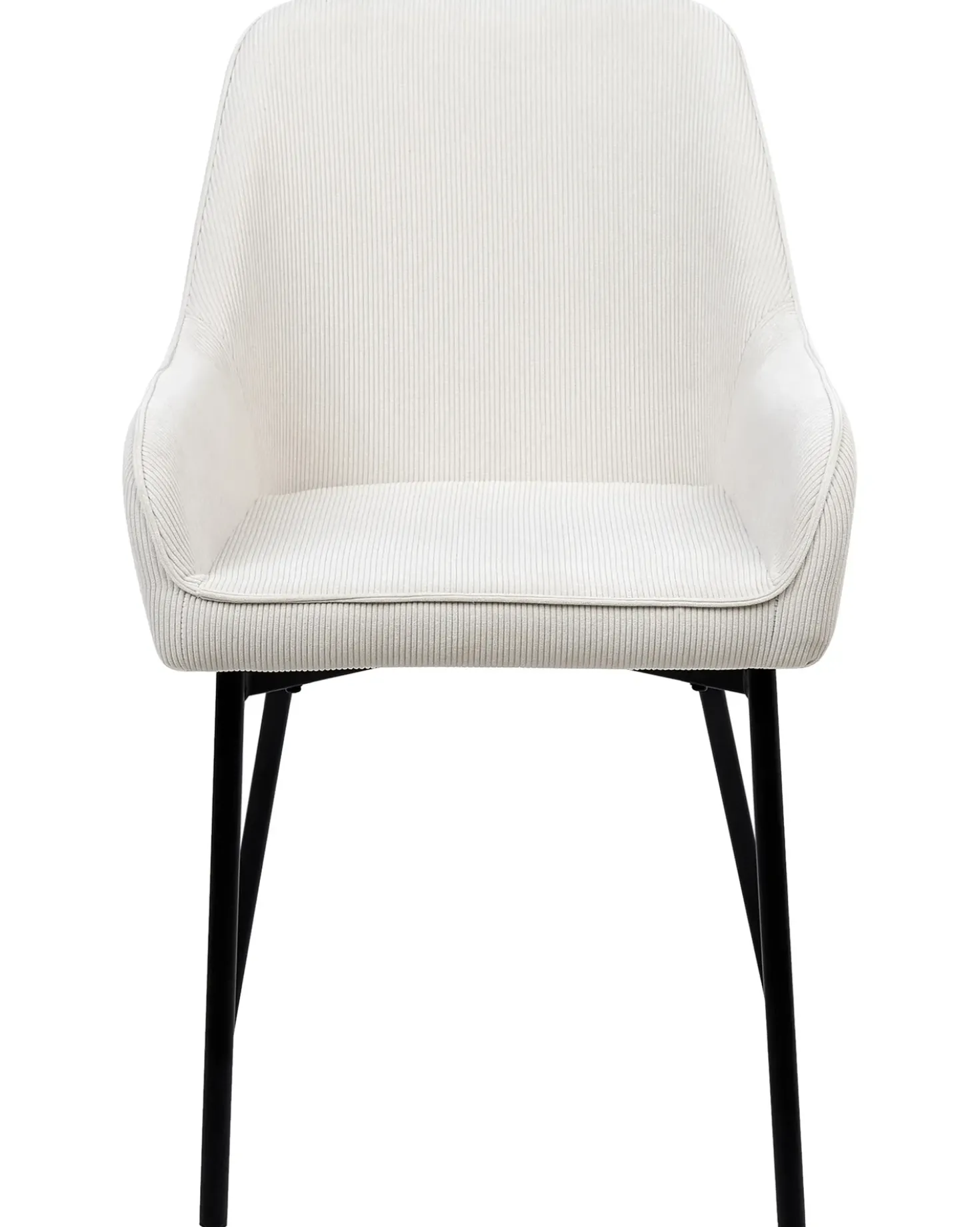Set di 2 sedie da pranzo LOVERNA Velluto a coste Bianco sporco