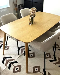 Set di 2 sedie da pranzo LOVERNA Velluto a coste Bianco sporco