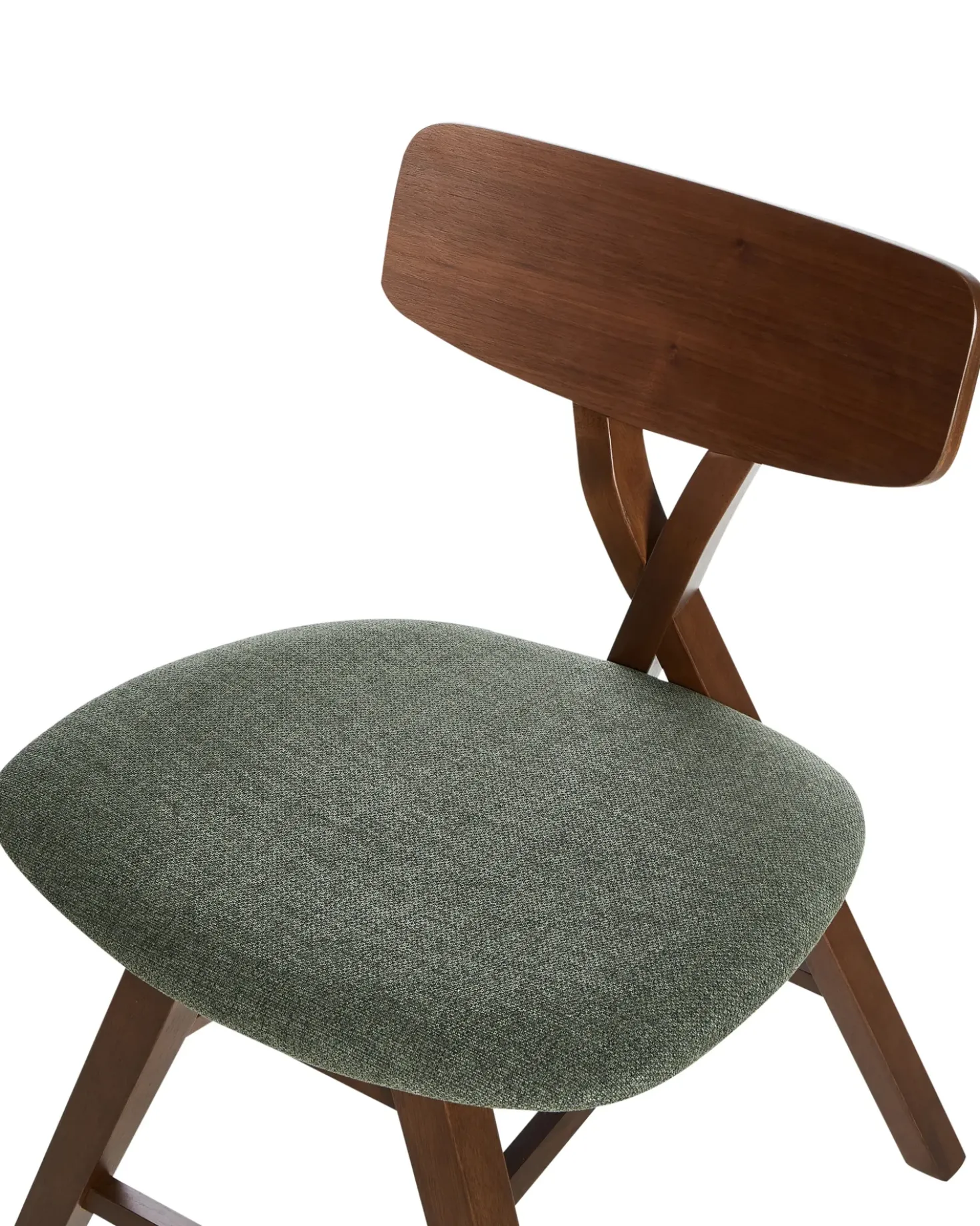 Set di 2 sedie da pranzo LELAND Legno Marrone scuro/Verde