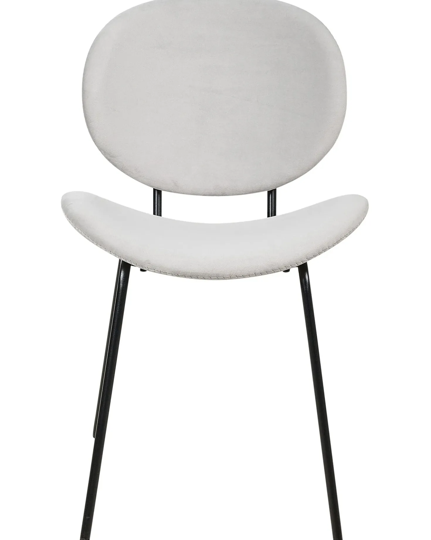 Set di 2 sedie da pranzo LUANA Velluto Grigio chiaro