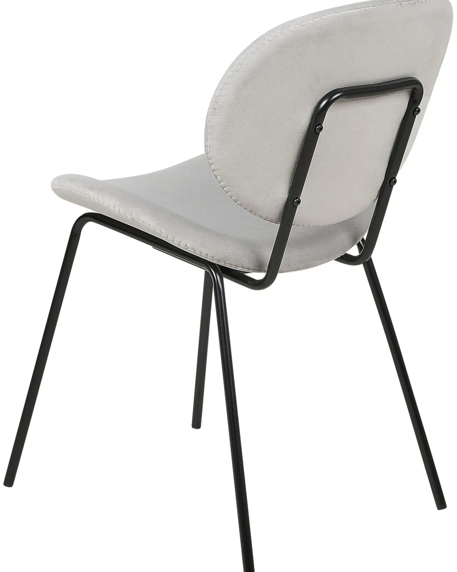 Set di 2 sedie da pranzo LUANA Velluto Grigio chiaro