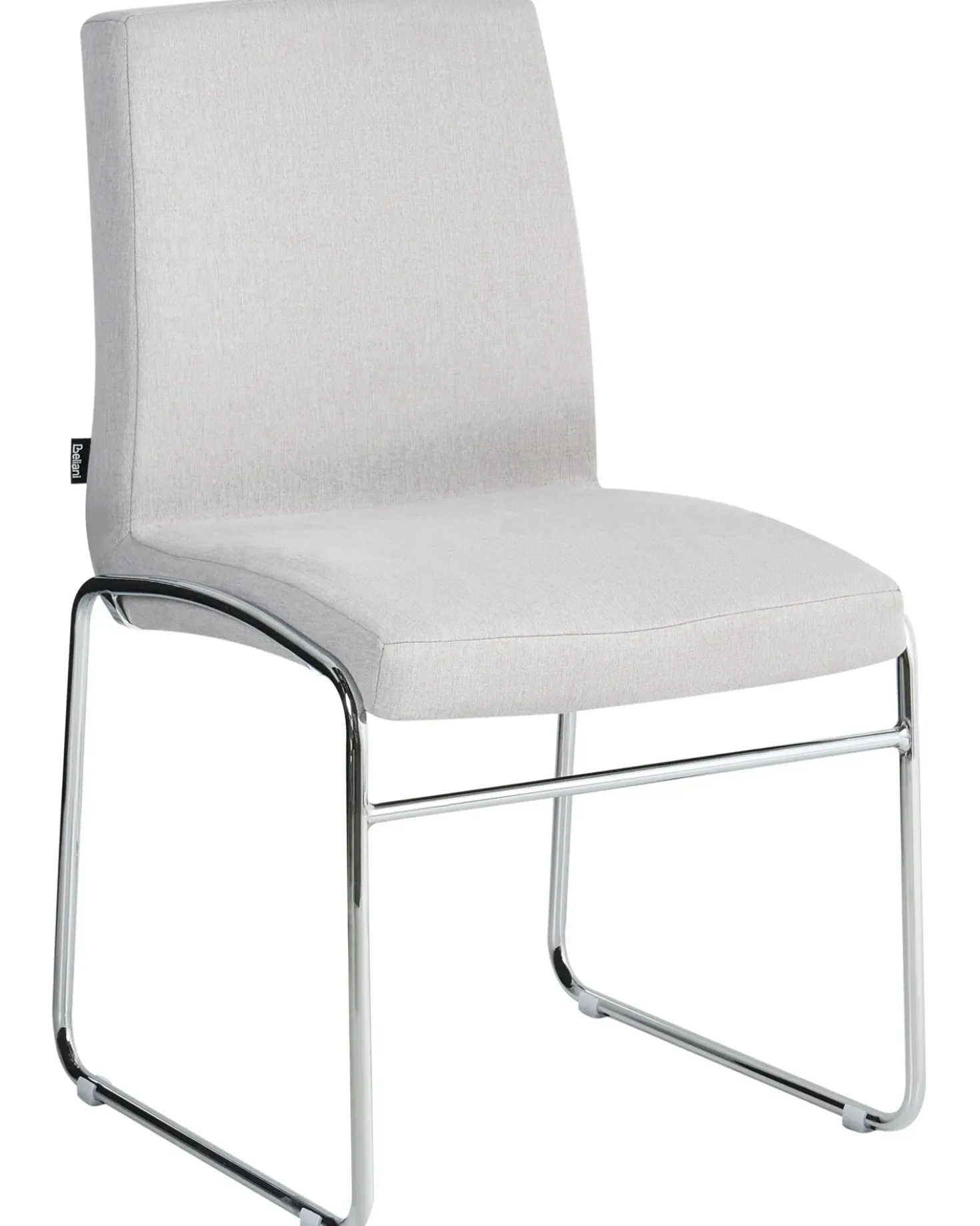 Set di 2 sedie da pranzo LECCO Tessuto Grigio chiaro