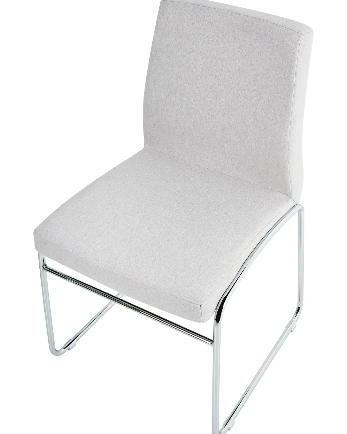 Set di 2 sedie da pranzo LECCO Tessuto Grigio chiaro