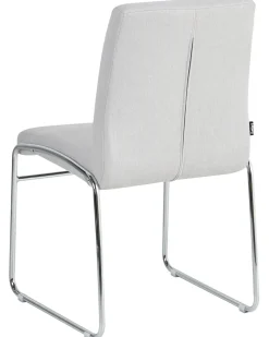 Set di 2 sedie da pranzo LECCO Tessuto Grigio chiaro