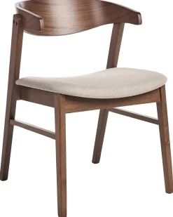 Set di 2 sedie da pranzo LILLY Tessuto Marrone/Beige