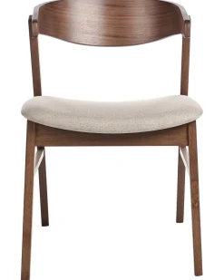 Set di 2 sedie da pranzo LILLY Tessuto Marrone/Beige