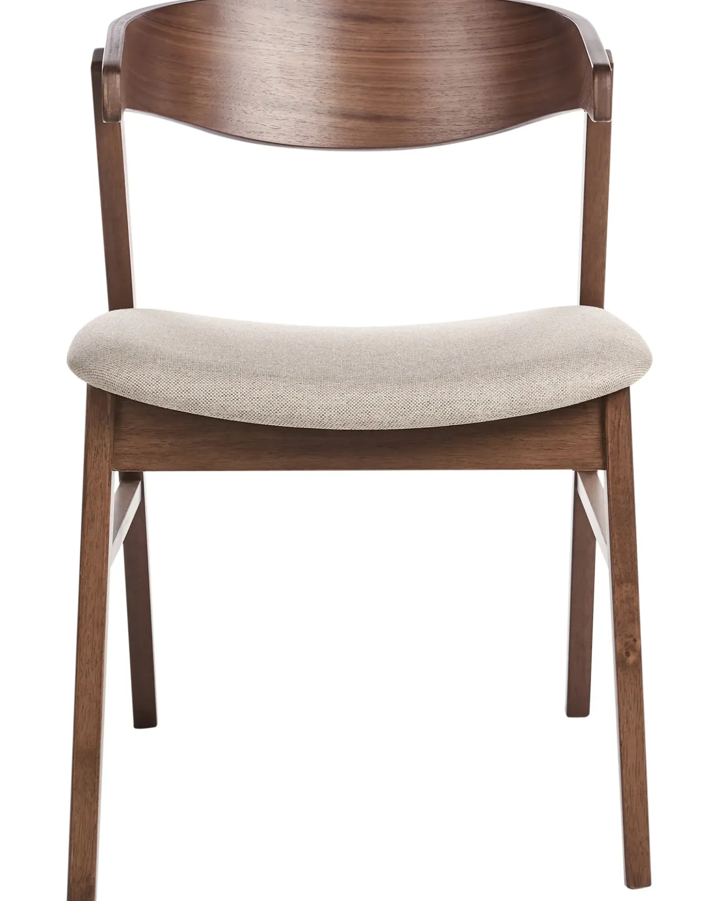 Set di 2 sedie da pranzo LILLY Tessuto Marrone/Beige