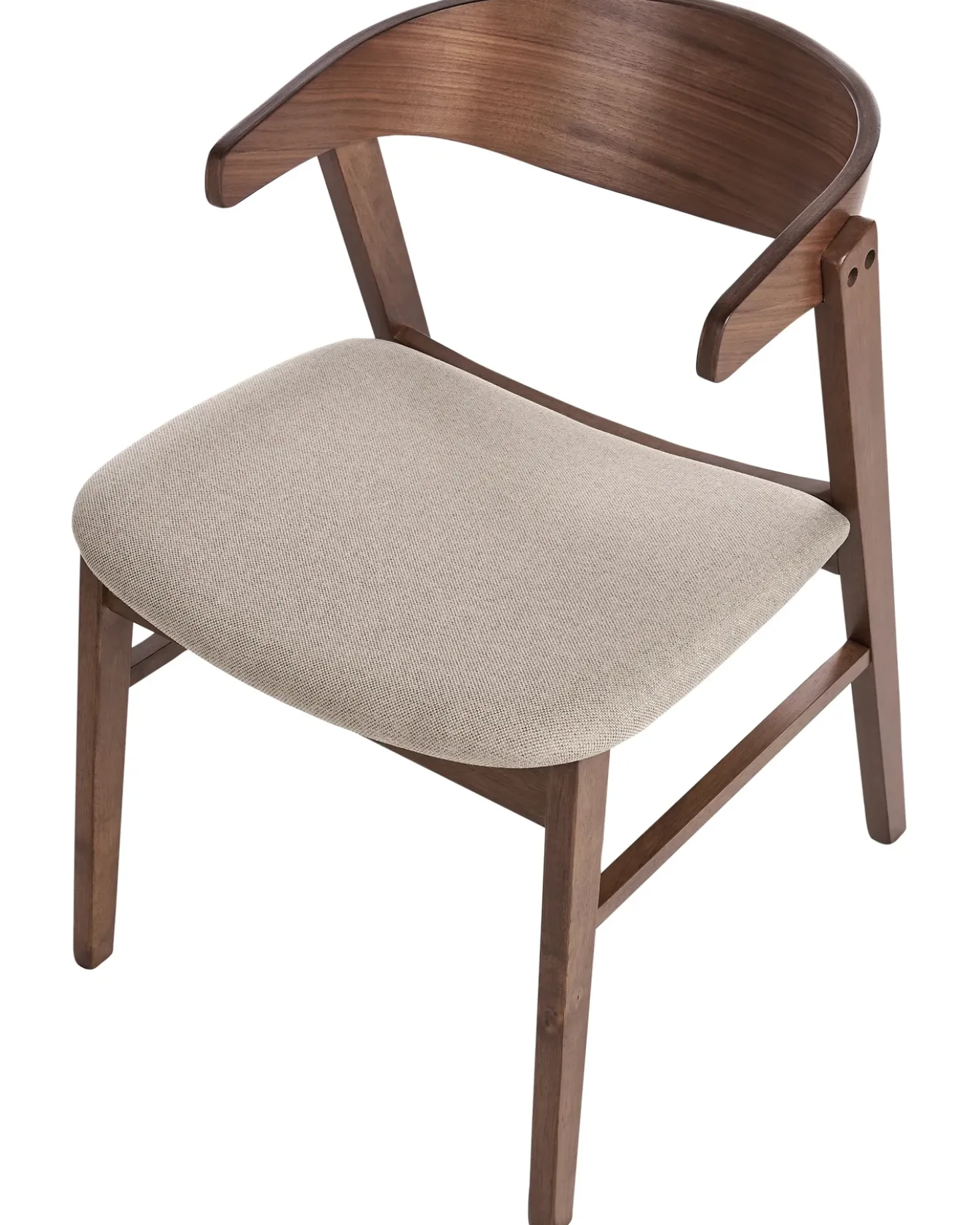 Set di 2 sedie da pranzo LILLY Tessuto Marrone/Beige