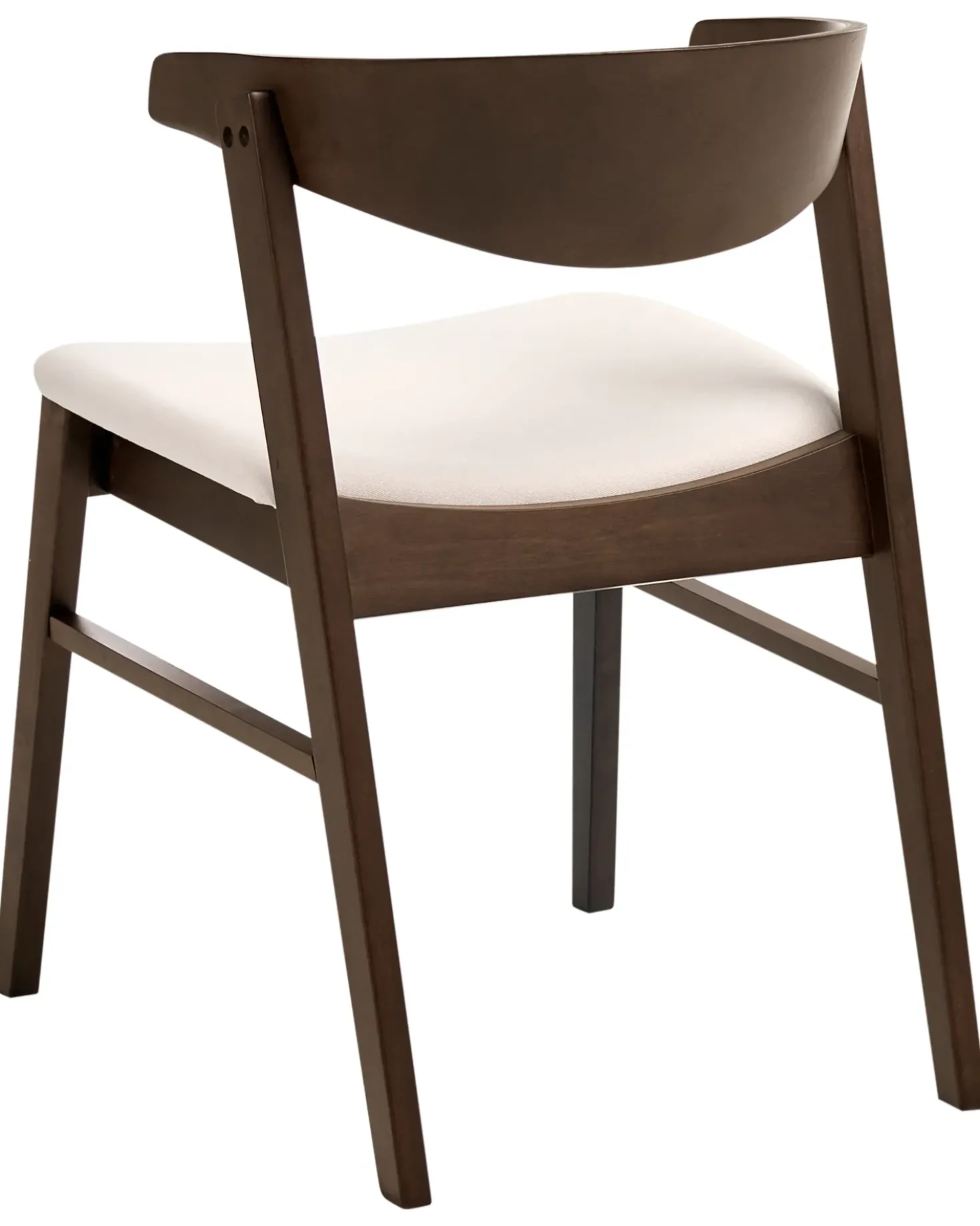 Set di 2 sedie da pranzo LILLY Tessuto Marrone scuro/Bianco sporco