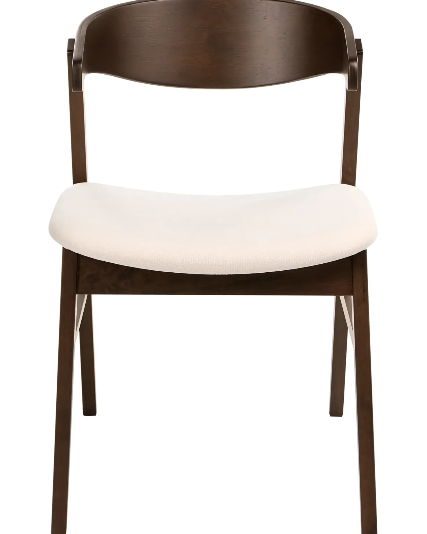 Set di 2 sedie da pranzo LILLY Tessuto Marrone scuro/Bianco sporco