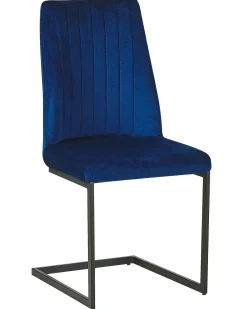Set di 2 sedie da pranzo LAVONIA Velluto Blu marino