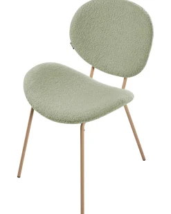 Set di 2 sedie da pranzo LUANA Bouclé Verde chiaro