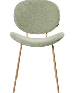 Set di 2 sedie da pranzo LUANA Bouclé Verde chiaro