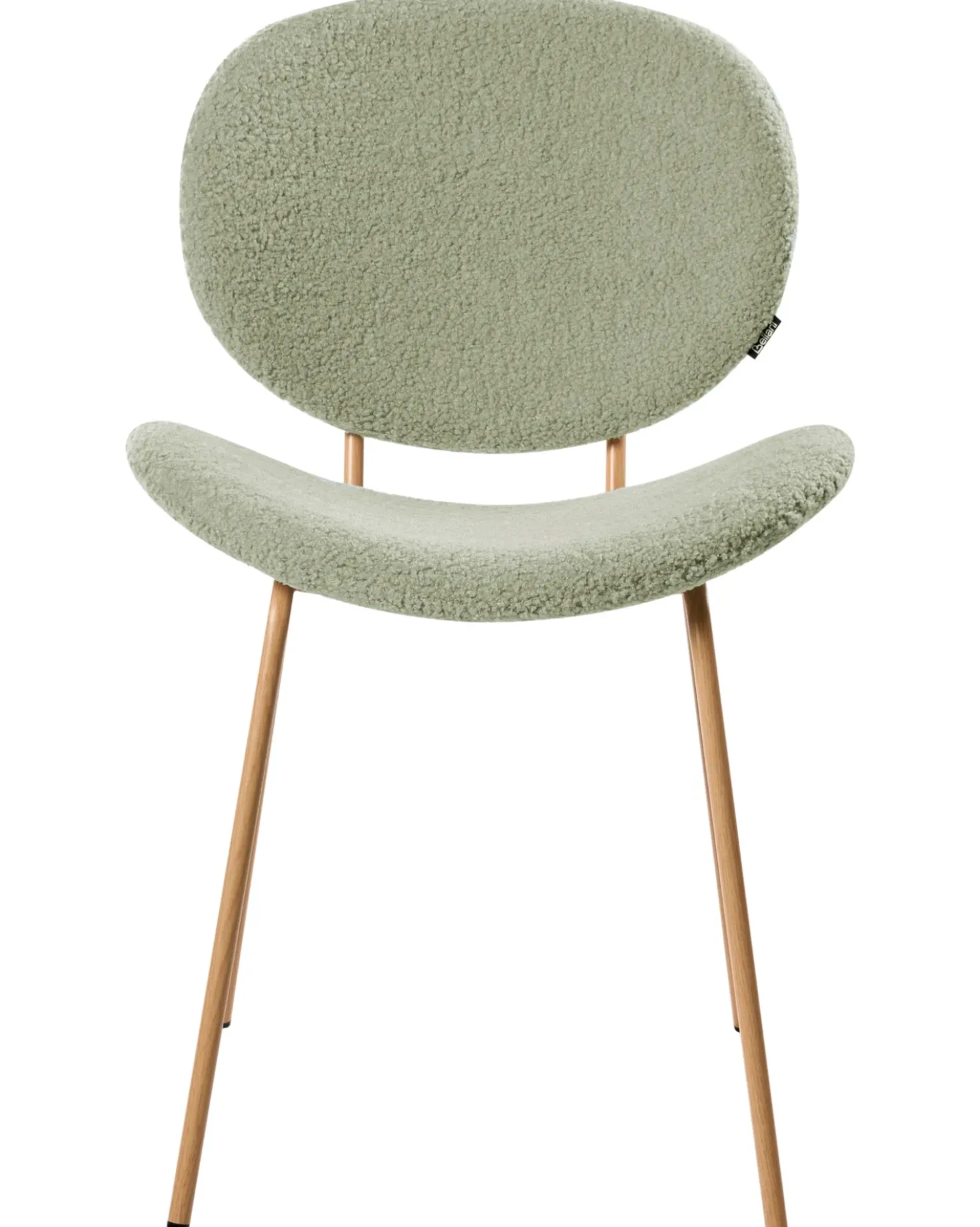 Set di 2 sedie da pranzo LUANA Bouclé Verde chiaro