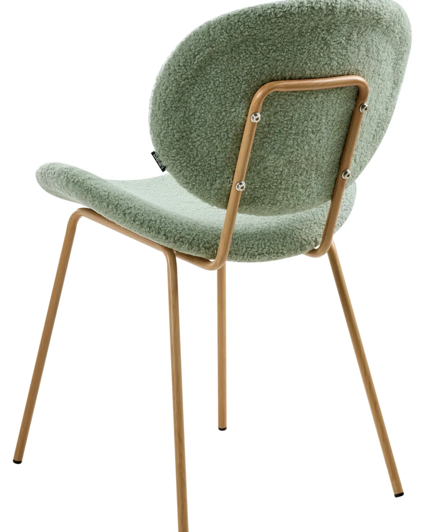 Set di 2 sedie da pranzo LUANA Bouclé Verde chiaro
