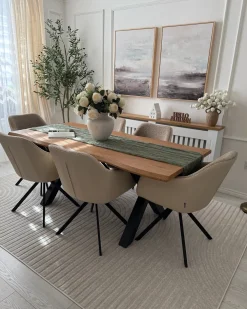 Set di 2 sedie da pranzo LITHIA Tessuto Tortora