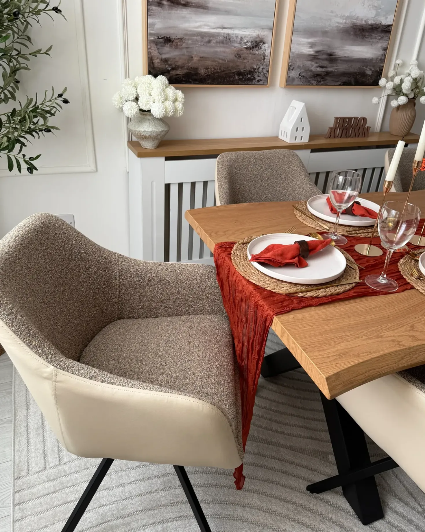Set di 2 sedie da pranzo LITHIA Tessuto Tortora