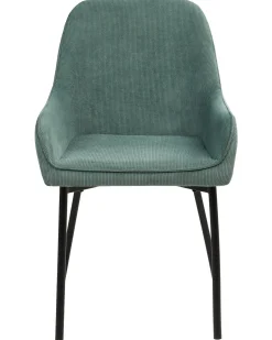Set di 2 sedie da pranzo LOVERNA Velluto a coste Verde