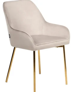 Set di 2 sedie da pranzo LOVERNA Velluto Beige
