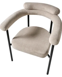 Set di 2 sedie da pranzo LYNEY Tessuto Beige