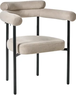 Set di 2 sedie da pranzo LYNEY Tessuto Beige