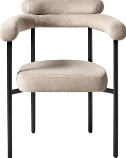 Set di 2 sedie da pranzo LYNEY Tessuto Beige