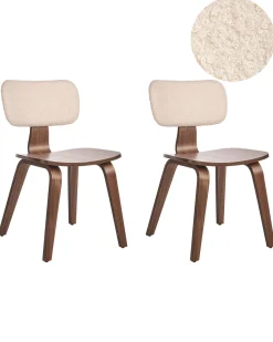 Set di 2 sedie da pranzo LUCINDA Legno Marrone scuro