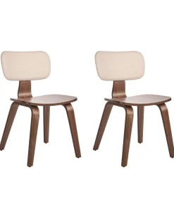 Set di 2 sedie da pranzo LUCINDA Legno Marrone scuro