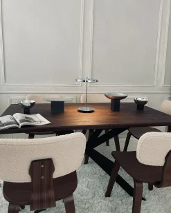 Set di 2 sedie da pranzo LUCINDA Legno Marrone scuro