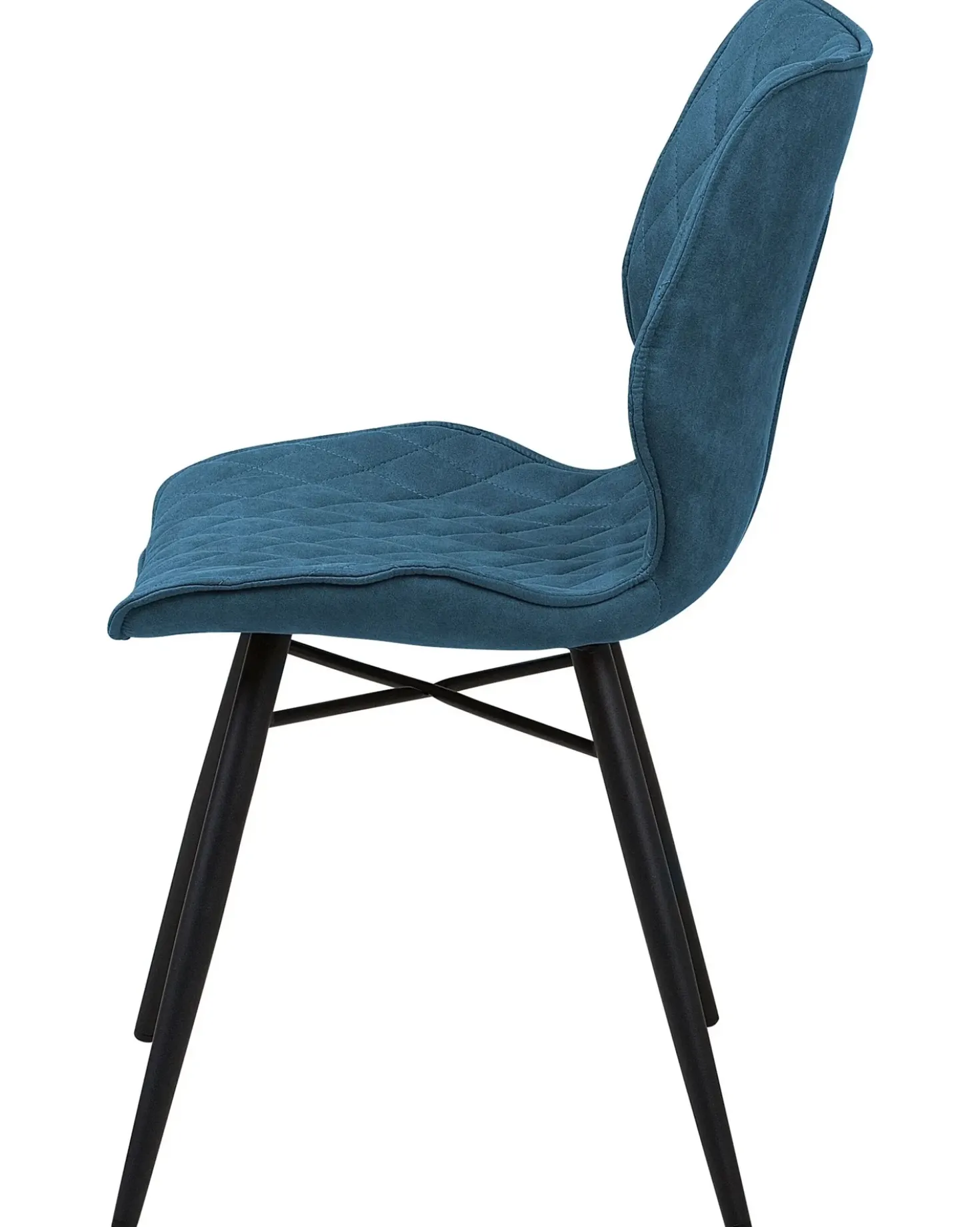 Set di 2 sedie da pranzo LISLE Tessuto Blu oltremare