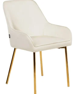 Set di 2 sedie da pranzo LOVERNA Velluto Bianco sporco