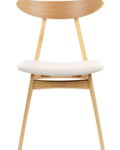 Set di 2 sedie da pranzo LYNN Legno Marrone chiaro/Beige