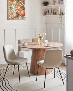 Set di 2 sedie da pranzo LORIDA Tessuto Beige