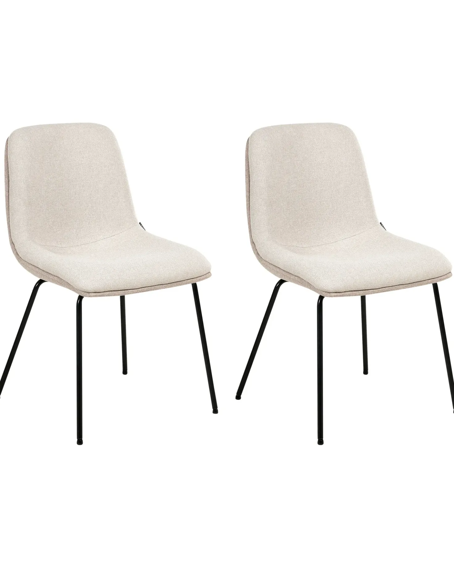 Set di 2 sedie da pranzo LORIDA Tessuto Beige