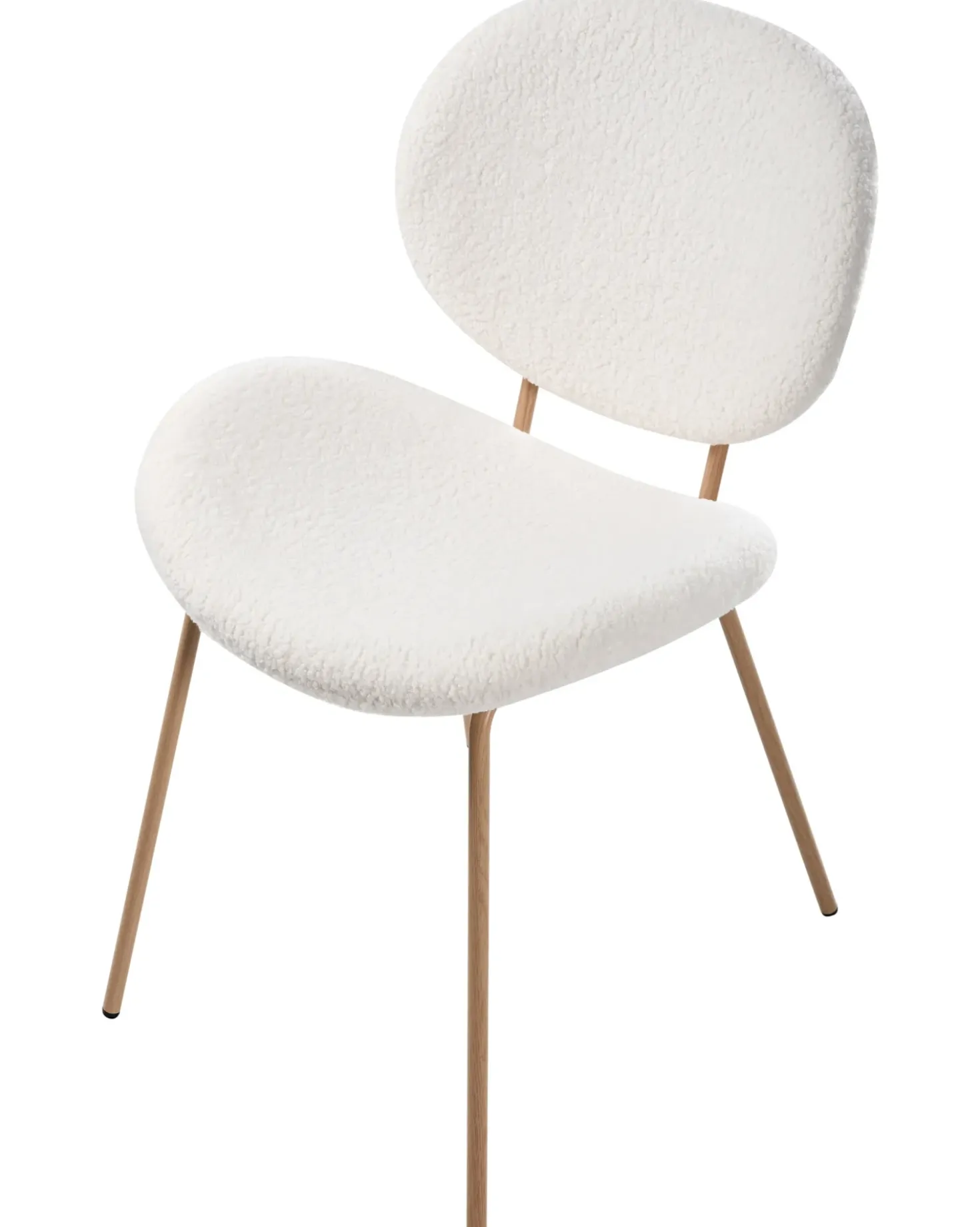 Set di 2 sedie da pranzo LUANA Bouclé Bianco