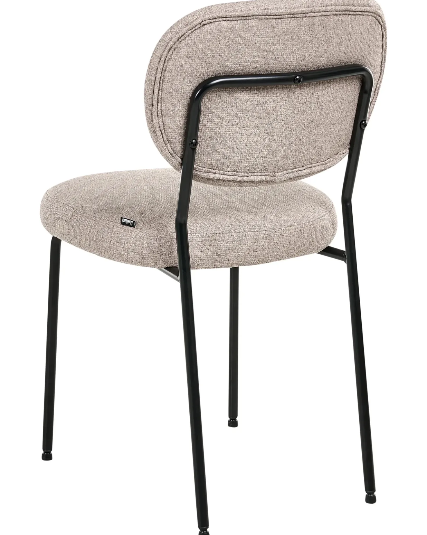 Set di 2 sedie da pranzo LOLETA Tessuto Marrone chiaro