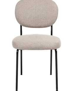 Set di 2 sedie da pranzo LOLETA Tessuto Marrone chiaro