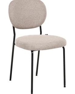 Set di 2 sedie da pranzo LOLETA Tessuto Marrone chiaro