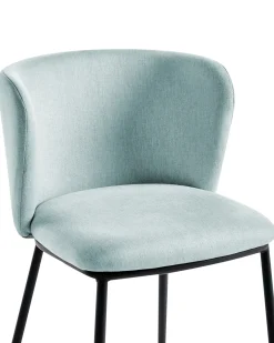 Set di 2 sedie da pranzo MINA Tessuto Azzurro