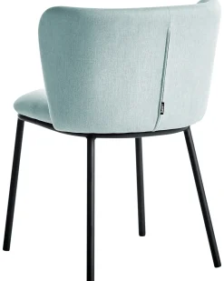 Set di 2 sedie da pranzo MINA Tessuto Azzurro