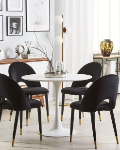 Set di 2 sedie da pranzo MAGALIA Velluto Nero
