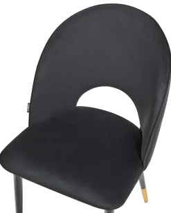 Set di 2 sedie da pranzo MAGALIA Velluto Nero