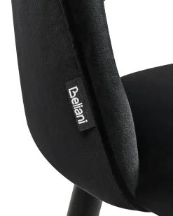 Set di 2 sedie da pranzo MAGALIA Velluto Nero