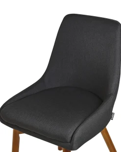 Set di 2 sedie da pranzo MELFORT Tessuto Nero